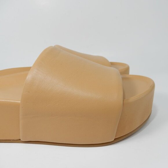 Beek Albatross Platform Flatform Slide Sandal Size 8 Nude Beige Leather NEW $310 - Picture 12 of 15